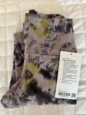 lululemon athletica Tie-Dye Align High-Rise Skinny Pants in Gray and Green